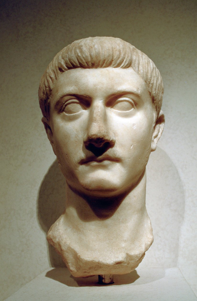 Hoofd van de Romeinse Keizer Tiberius door A. Lorenzini