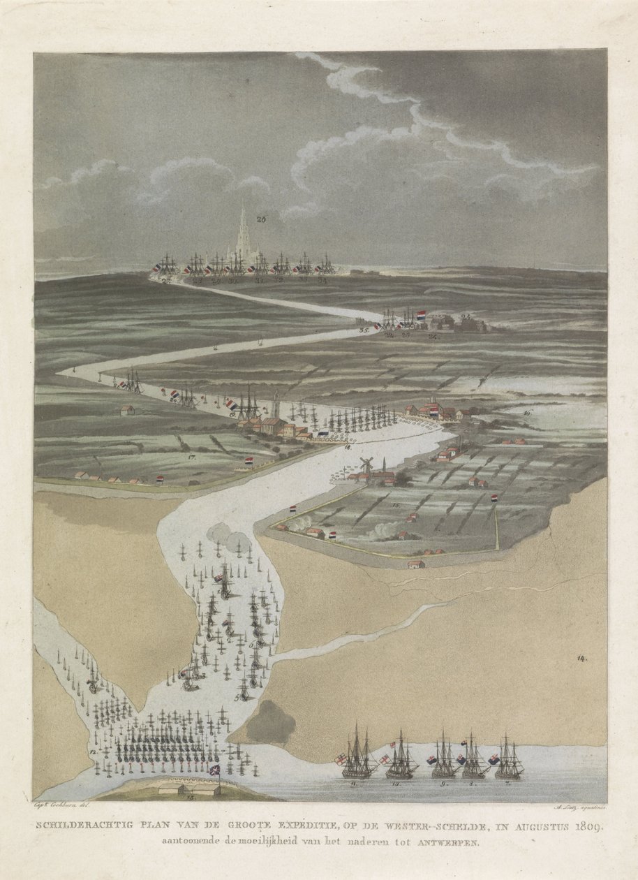 Britse expeditie naar Antwerpen, 1809 door A. Lutz