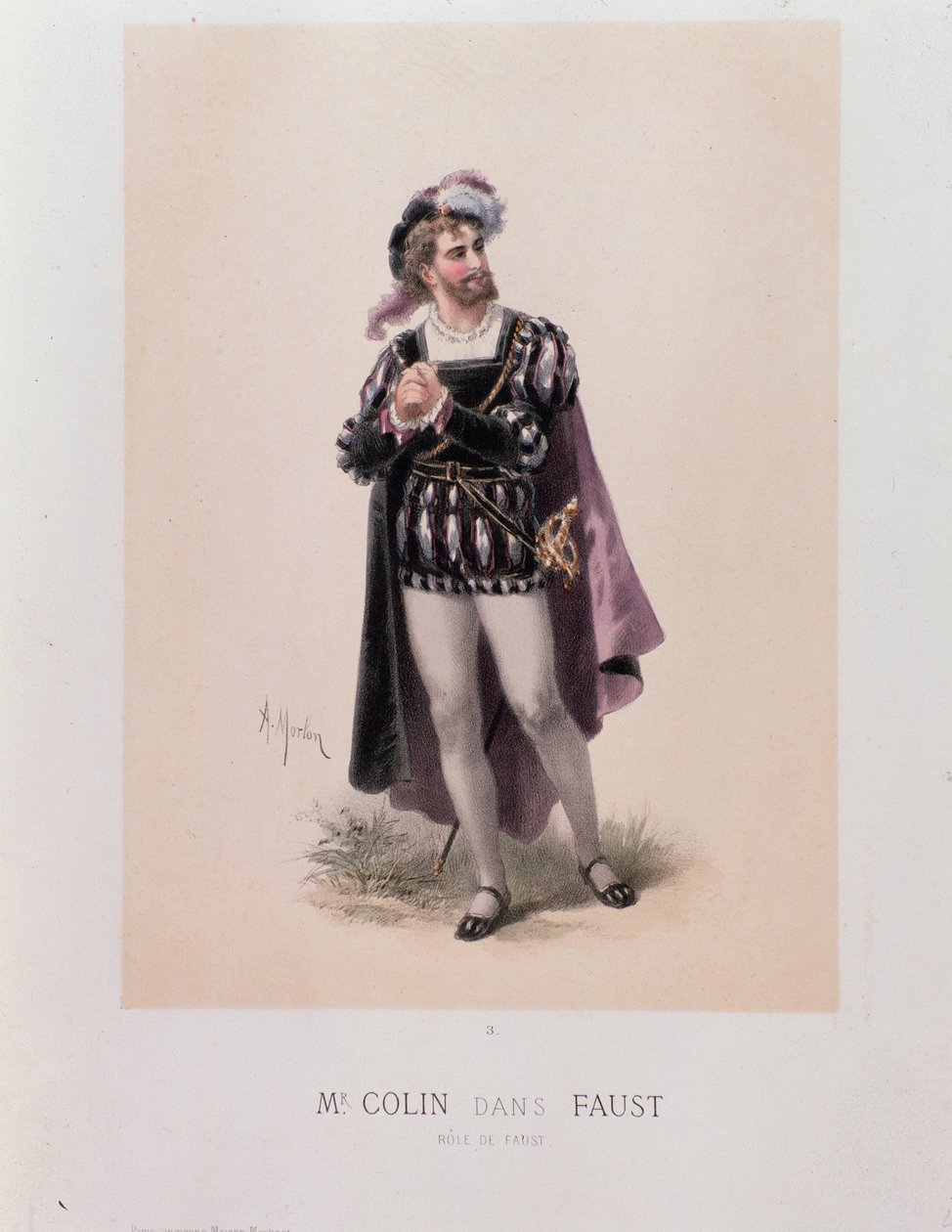 Monsieur Colin in de rol van Faust, opera door Charles Gounod door A. Morton