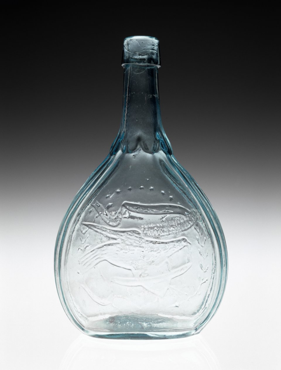 Gevormde fles, c. 1866-1874 door A. R. (attr.to) Samuels
