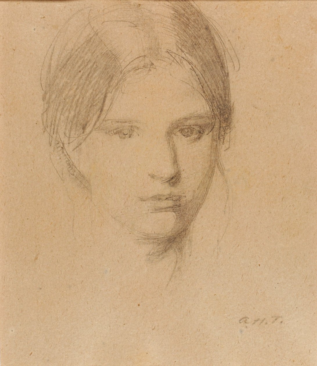 Portret van de dochter van de kunstenaar, Mary door Abbott Handerson Thayer