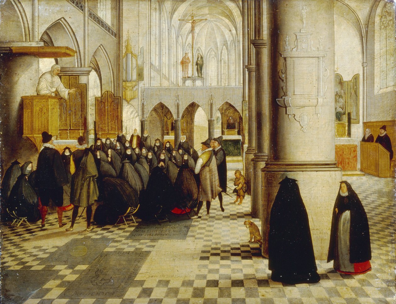 Kerkdienst door Abel Grimmer or Grimer