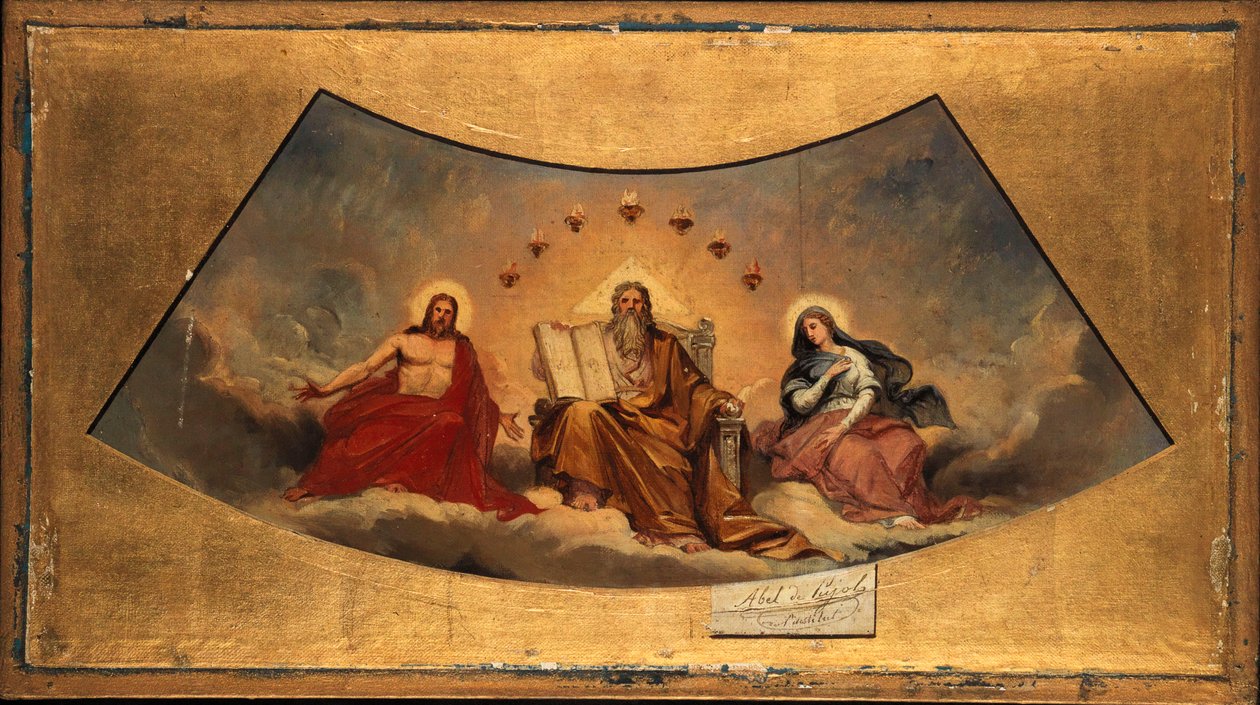 Frans: Le Père éternel, le Christ et la Vierge door Abel de Pujol