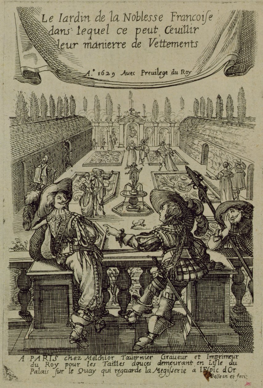 De tuin van de Franse adel, ca. 1640 door Abraham Bosse