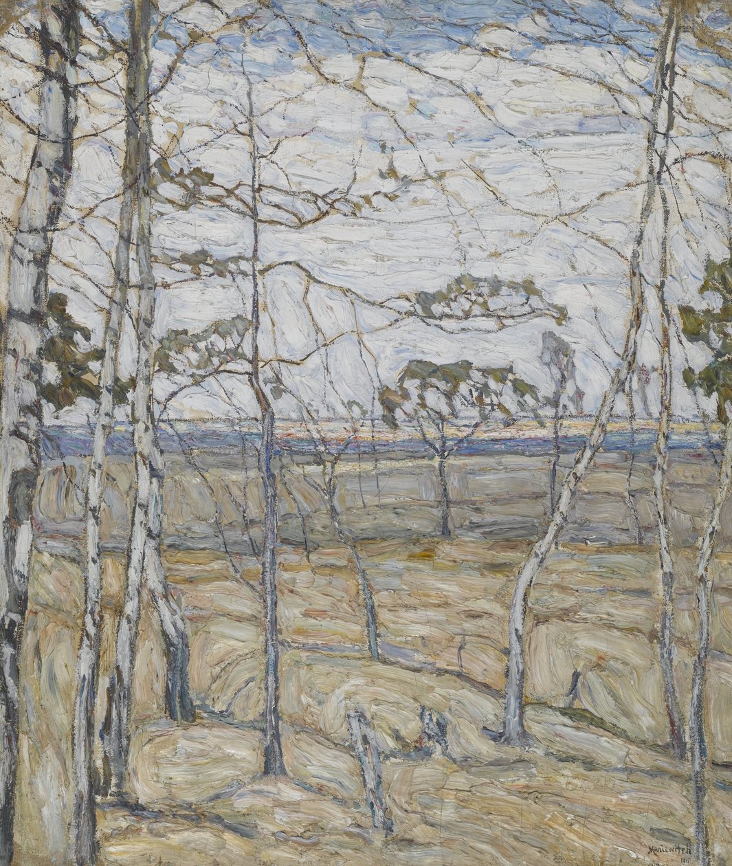 Berkenbomen door Abraham Anshelovich Manievich