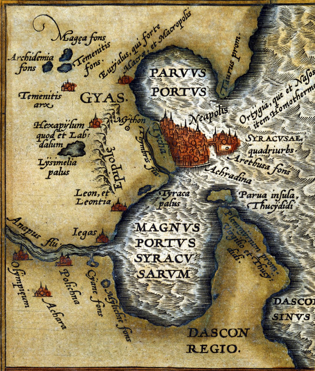 De oude haven van Syracuse in Sicilië na de 