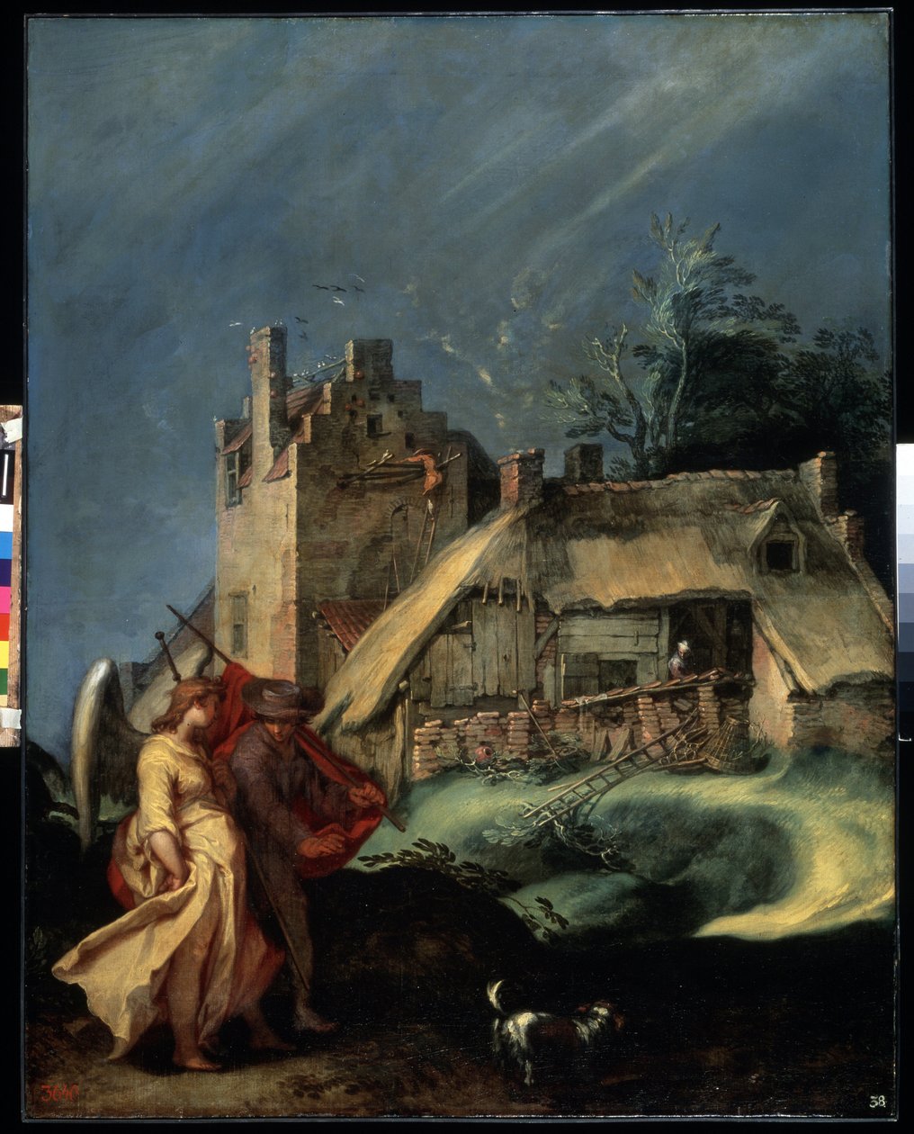 De jonge Tobias en de engel door Abraham Bloemaert
