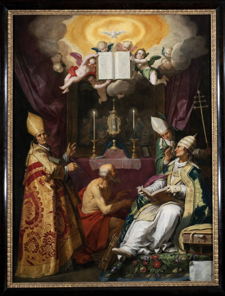 De vier kerkvaders door Abraham Bloemaert