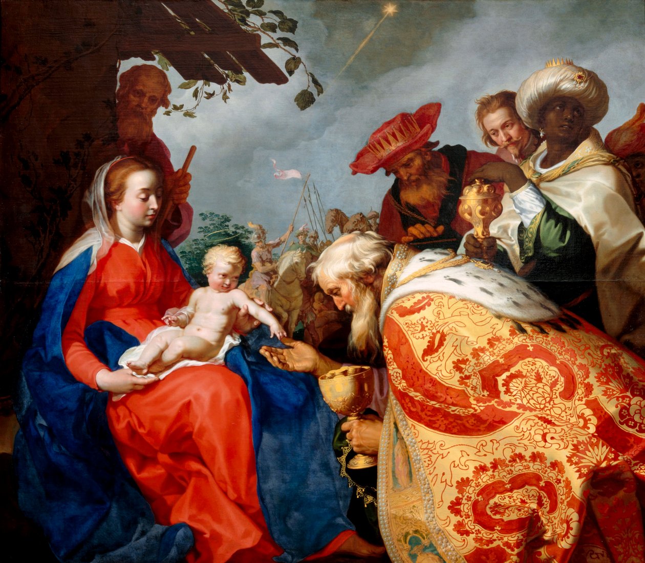 De Aanbidding der Wijzen, 1624 door Abraham Bloemaert