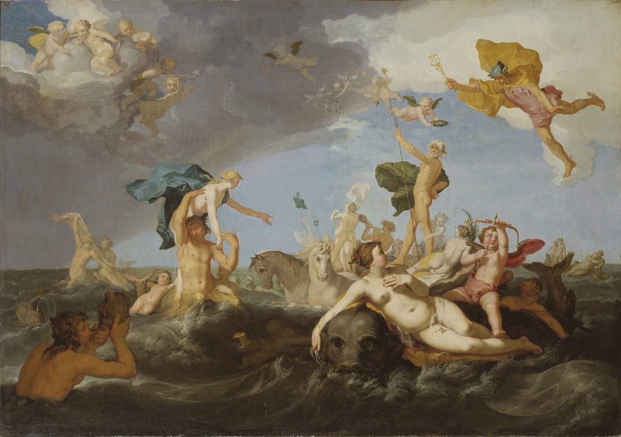 Triomf van Neptunus door Abraham Bloemaert
