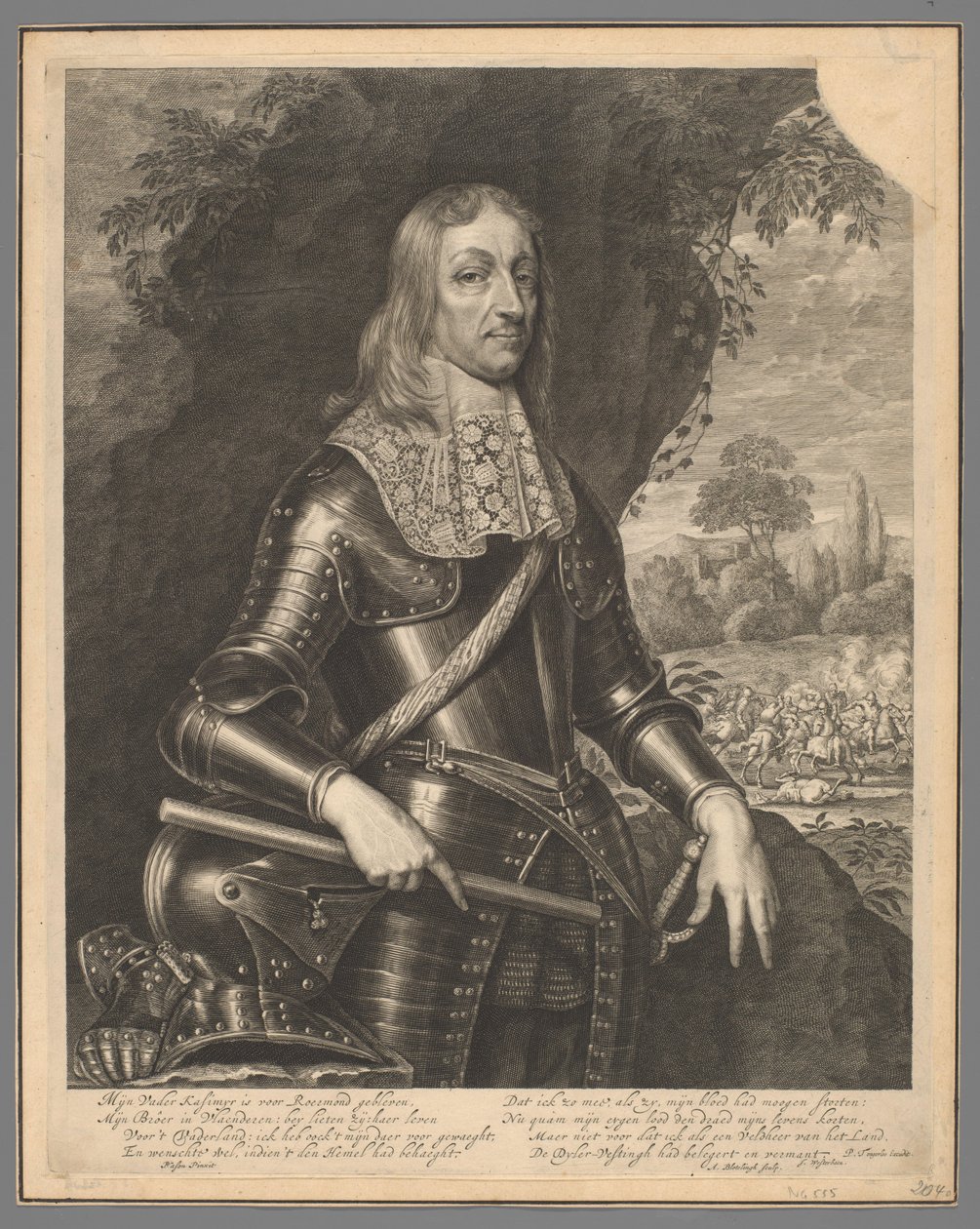 Portret van Willem Frederik, graaf van Nassau-Dietz door Abraham Bloteling
