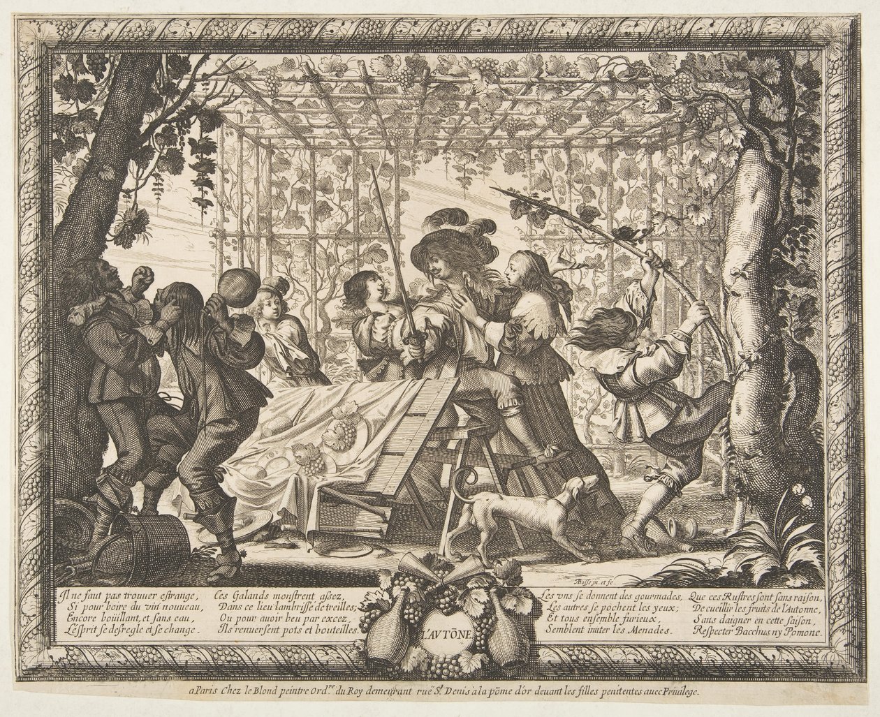 Herfst, ca. 1637 door Abraham Bosse