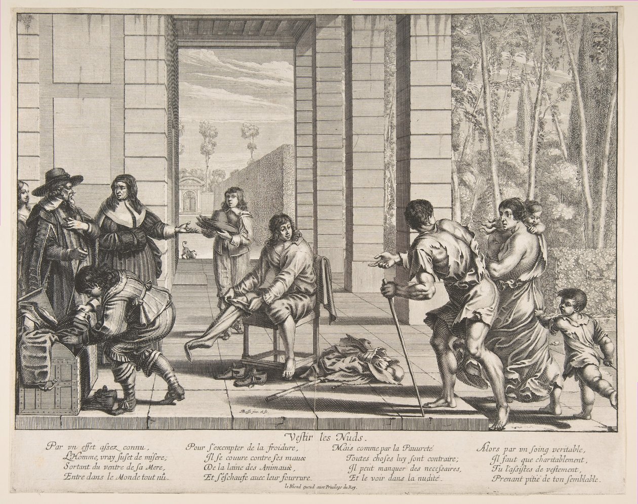 Kleding bedelaars, 1635 door Abraham Bosse