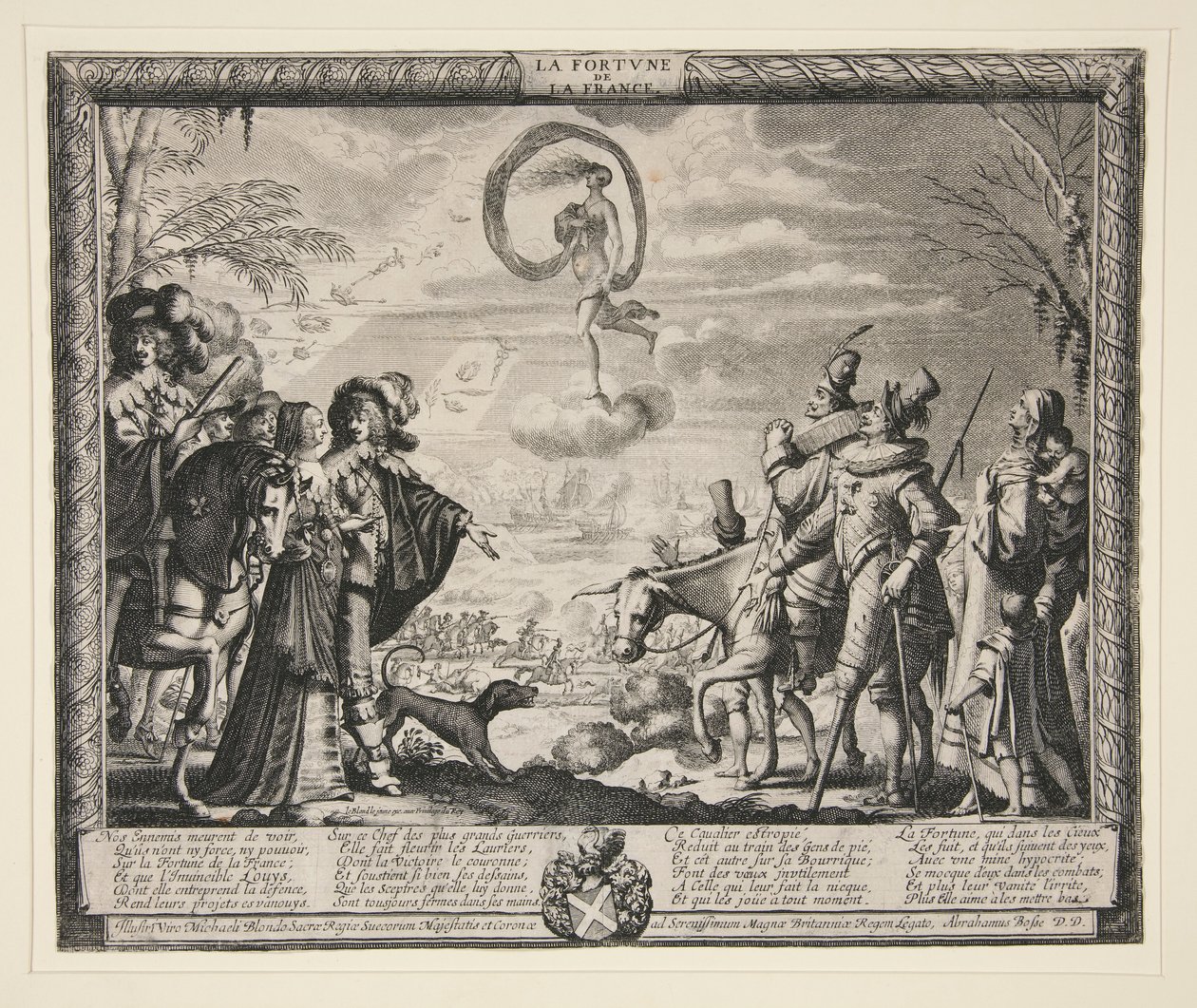 La Fortune de la France, uit een set van 4 prenten door Abraham Bosse