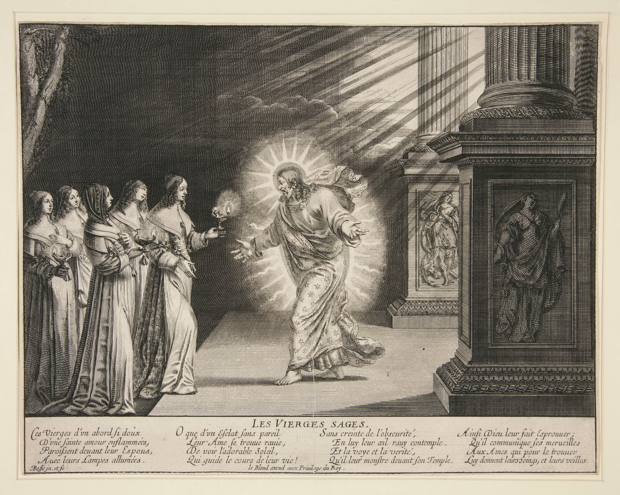 De wijze maagden: De dwaze maagden (6 van 7 prenten in de serie) door Abraham Bosse
