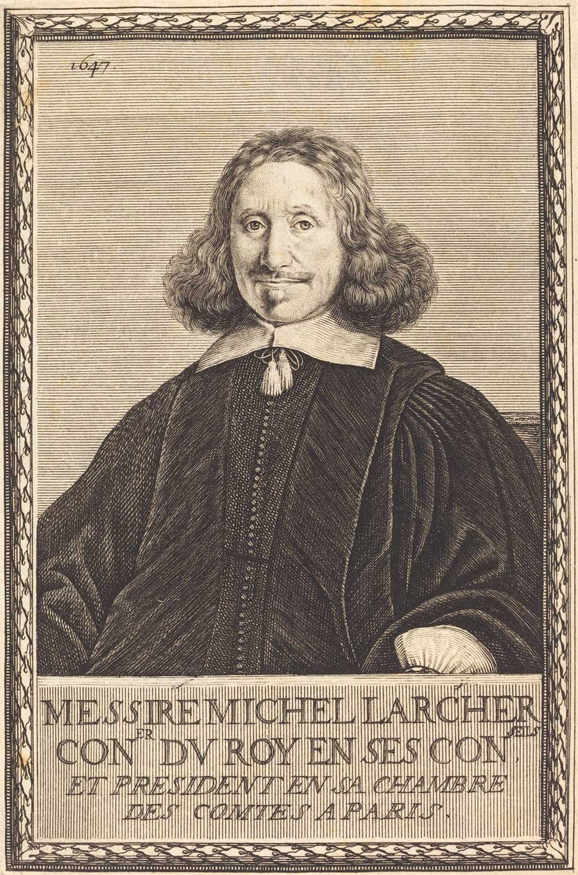 Michel Larcher door Abraham Bosse