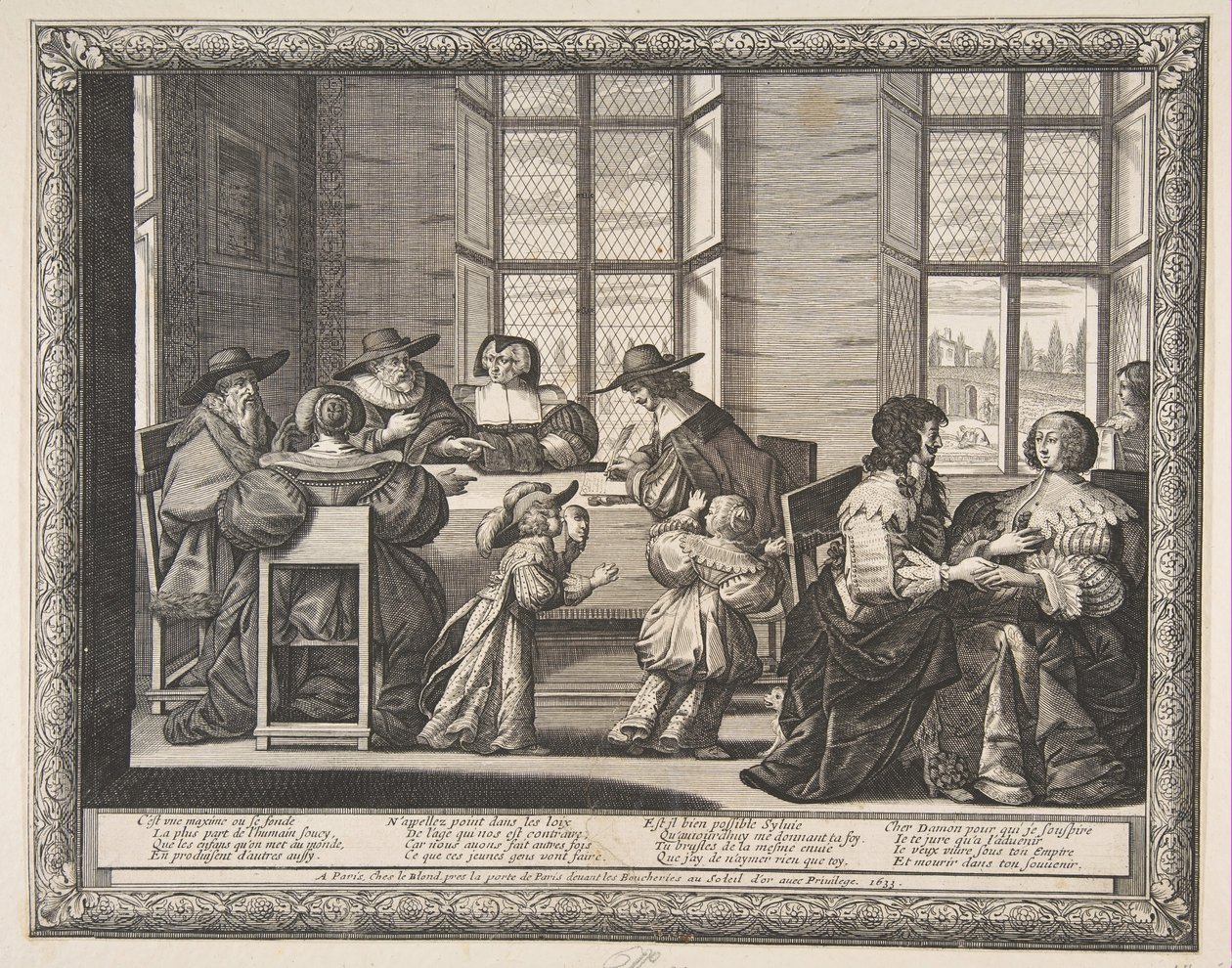 Het Huwelijkscontract, 1633 door Abraham Bosse
