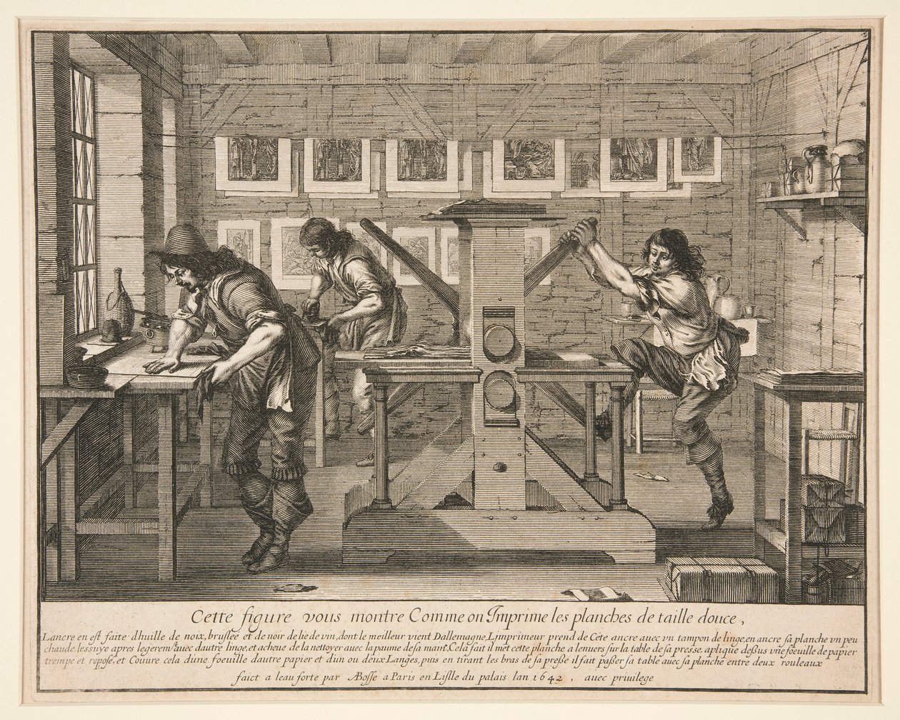 De drukkers in hun werkplaats, uit de serie Kunstenaars in hun studio