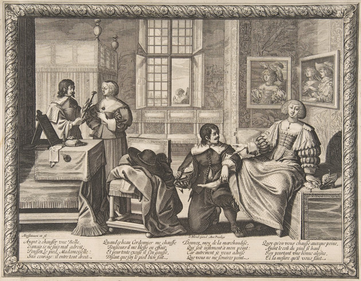 De schoenmaker, 1632-33 door Abraham Bosse