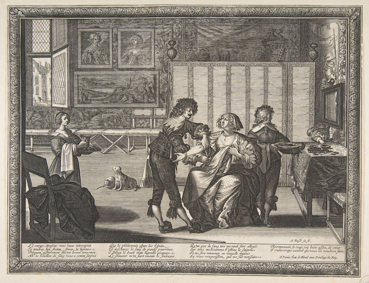 De Chirurg La Saignée door Abraham Bosse