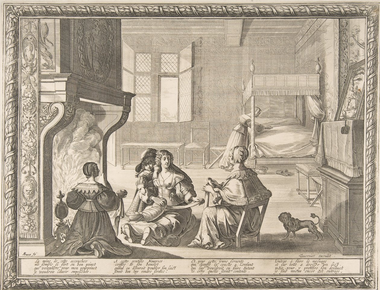 Bezoek van de Kinderjuffrouw door Abraham Bosse