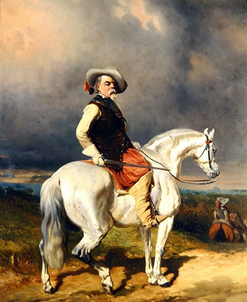 Ruiter op een Wit Paard door Abraham Cooper