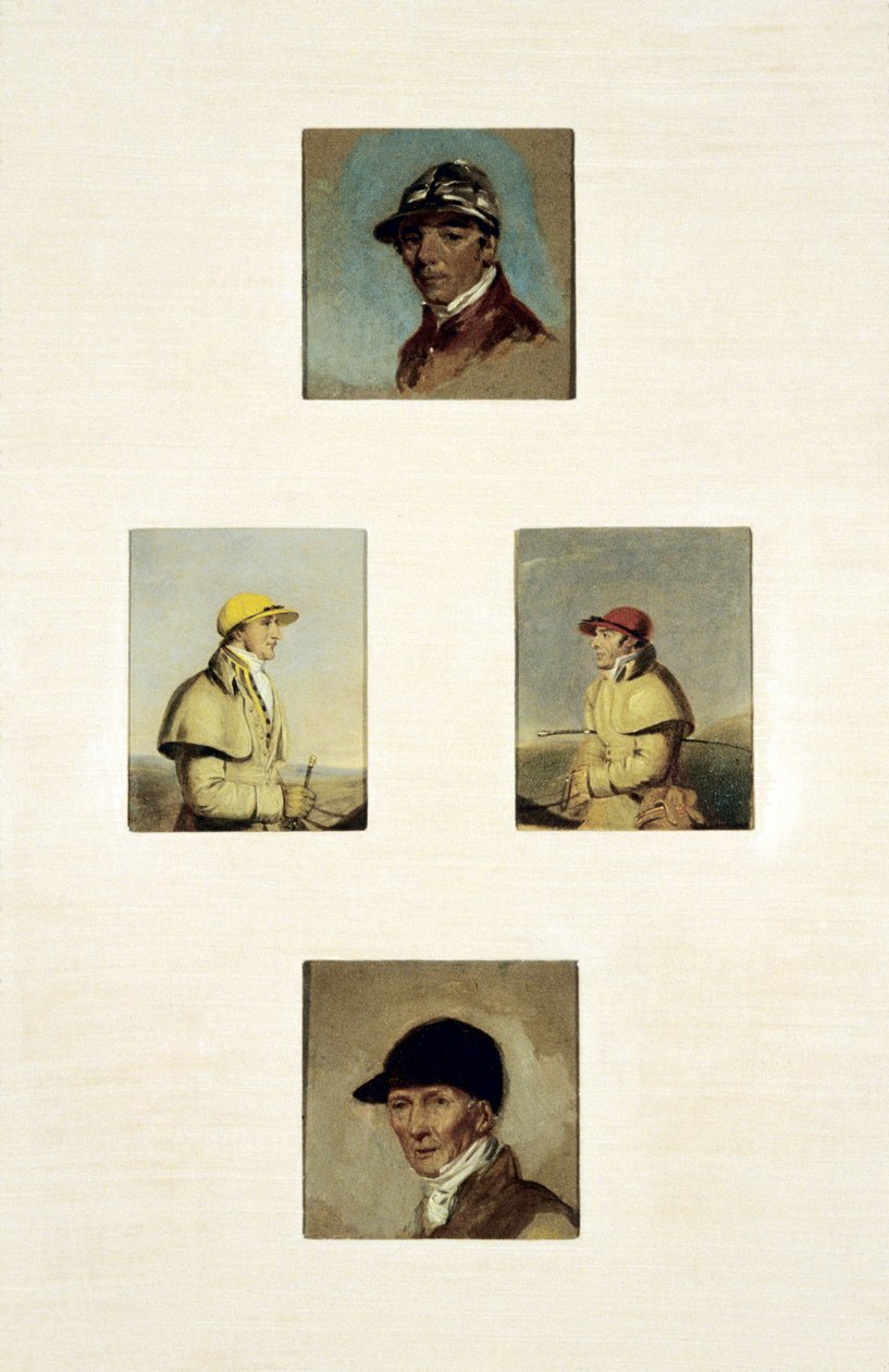 Studies van jockeys door Abraham Cooper