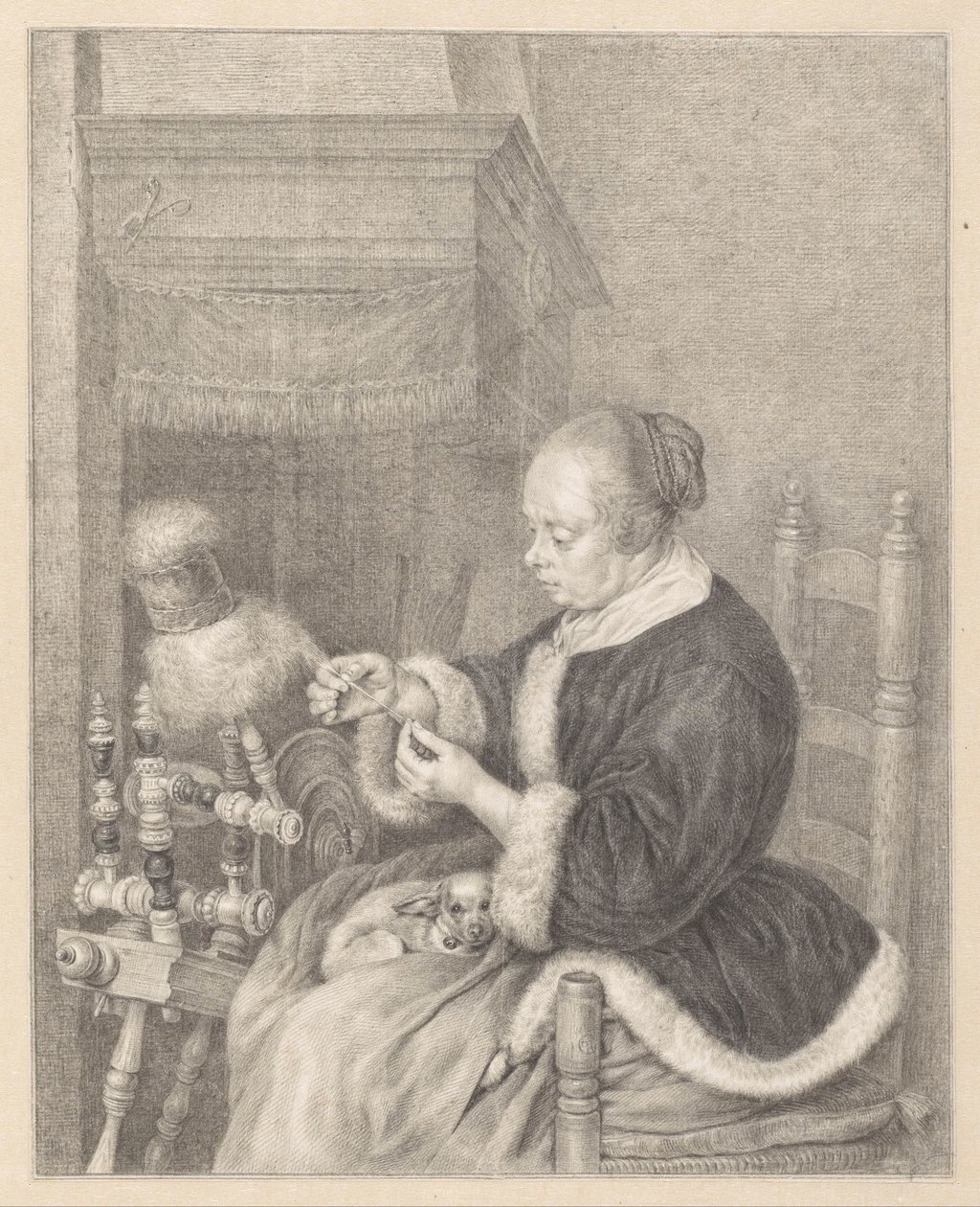 De Spinster door Abraham Delfos