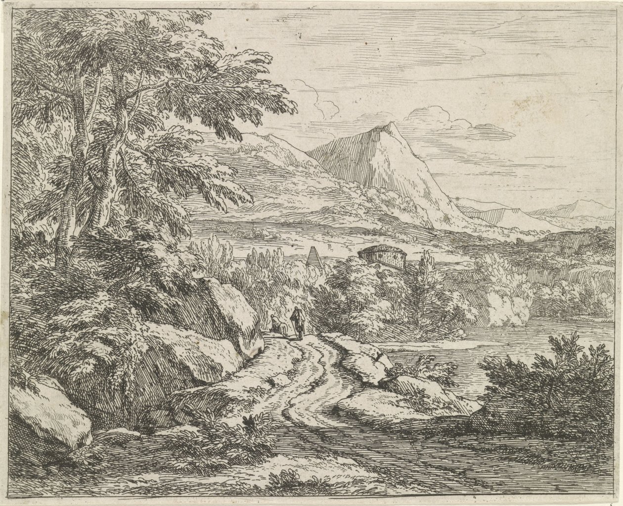 Weg langs de rotsen door Abraham Genoels