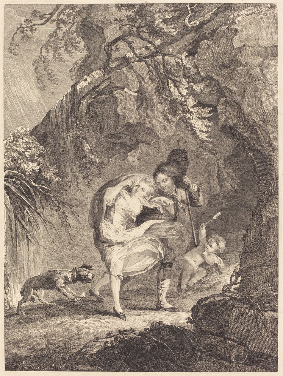 De Windvlaag door Abraham Girardet after Antoine Lebel
