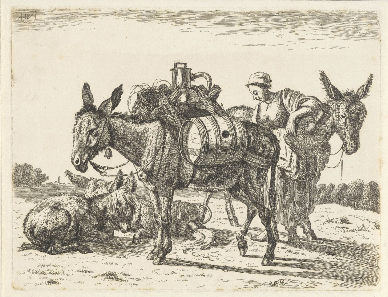 Pakezels door Abraham Hendrik Winter