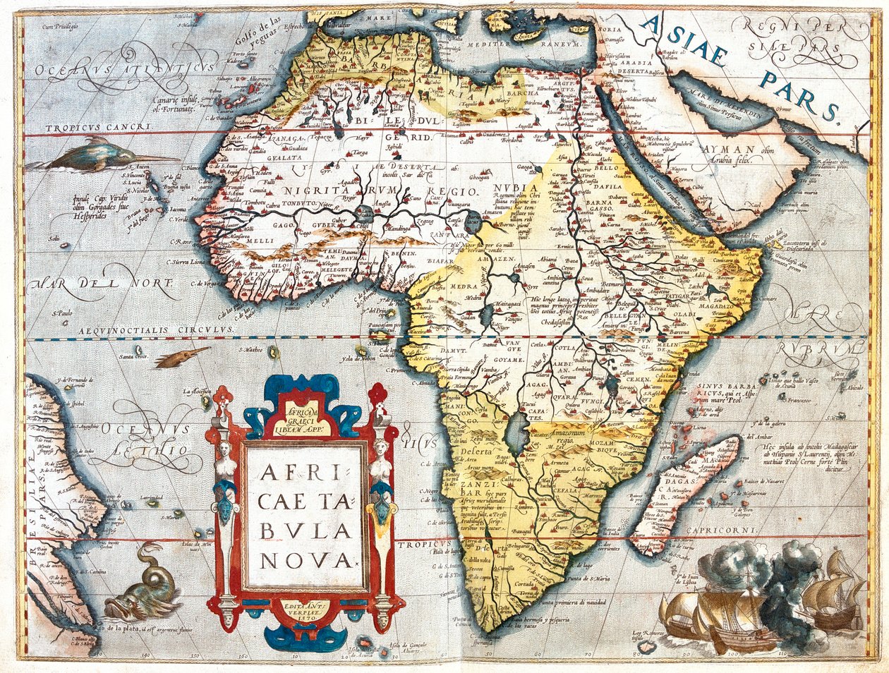 Afrika door Abraham Ortelius