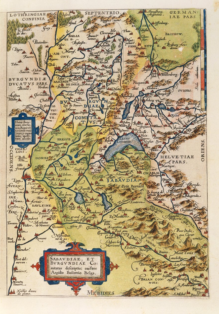 Kaart van Savoie, uit Theatrum Orbis Terrarum door Abraham Ortelius door Abraham Ortelius