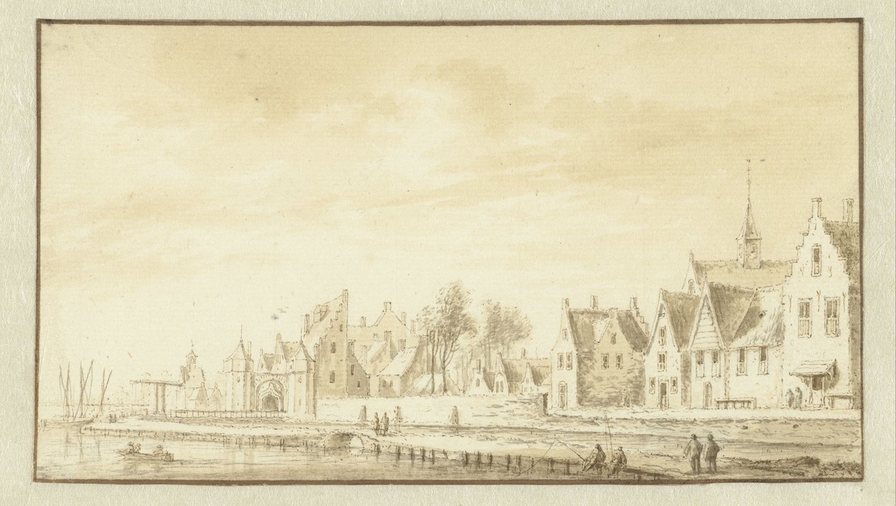Gezicht op Montfoort door Abraham Rademaker