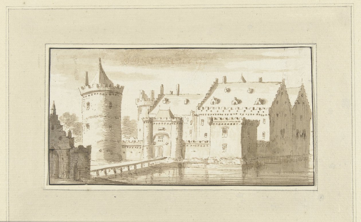 Huis Kronenburg aan de Vecht door Abraham Rademaker