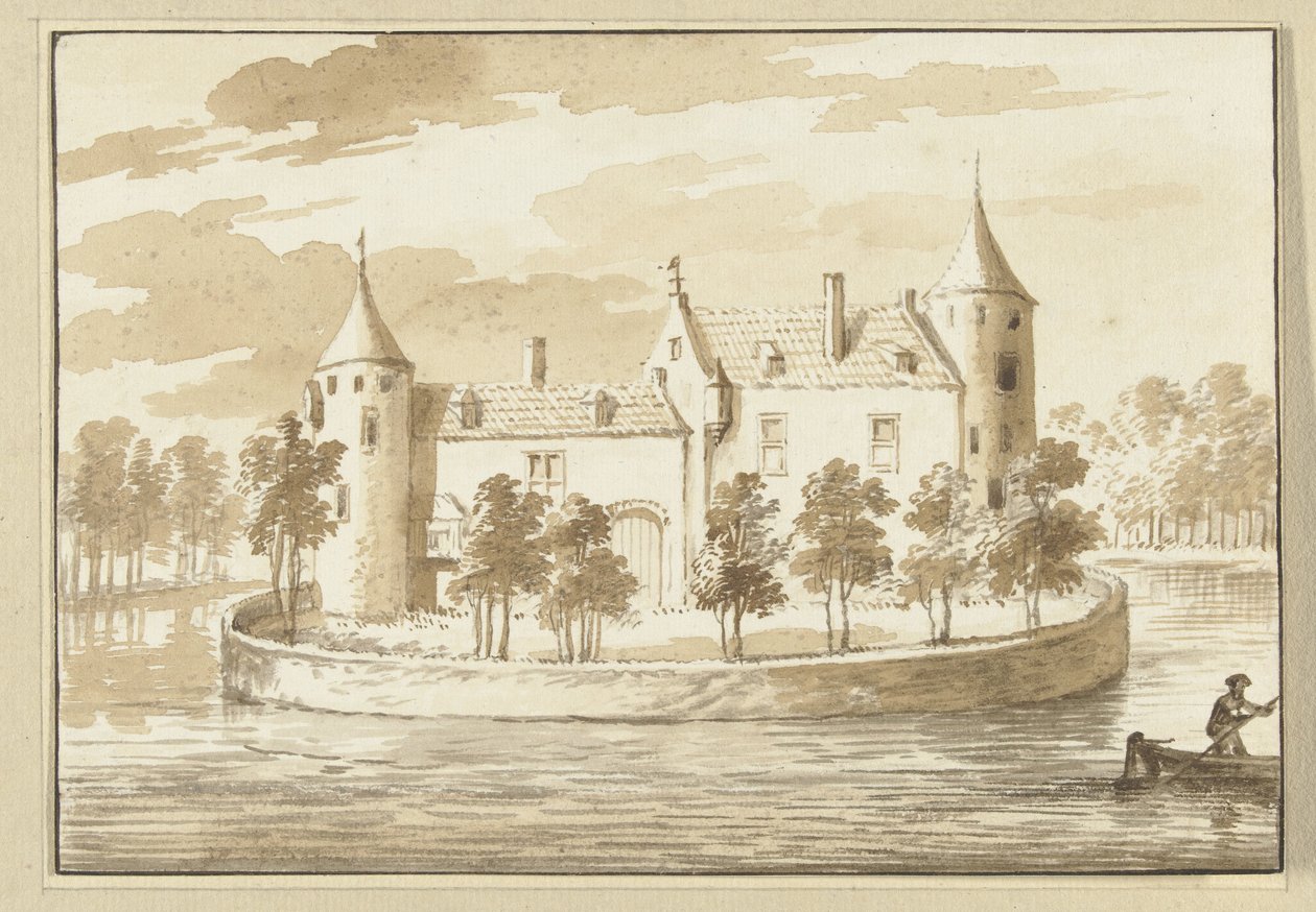 Huis te Baarsdorp op Zuid-Beveland door Abraham Rademaker