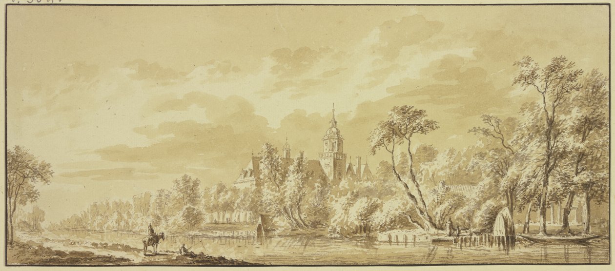 Kasteel Nijenrode aan de Vecht door Abraham Rademaker