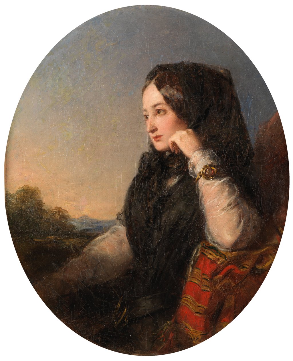 La Tristesse (olieverf op doek) door Abraham Solomon
