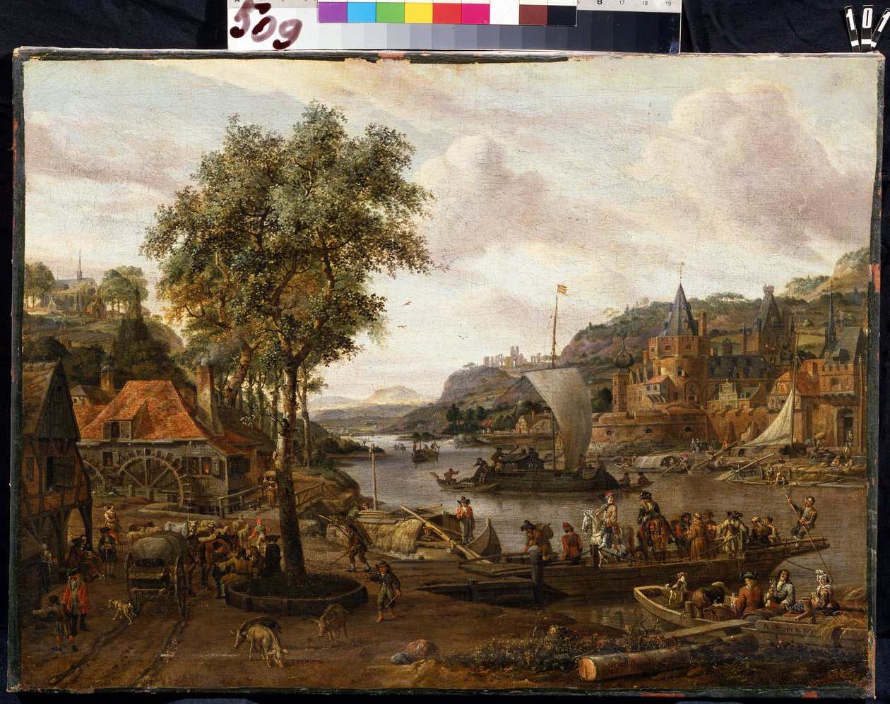 Zeilboten door Abraham Storck
