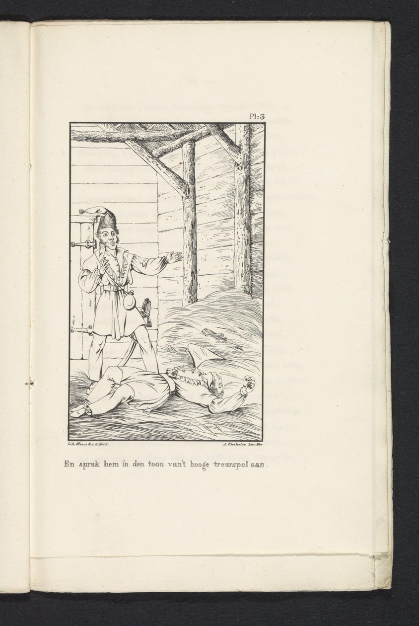 Tocht van de tachtig Luikenaren naar Tervuren (plaat 3), 1830 door Abraham Vinkeles
