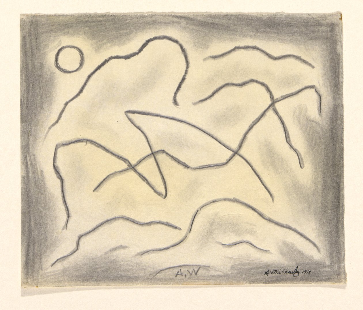 Ritmische Lijnen: Dans Abstractie door Abraham Walkowitz