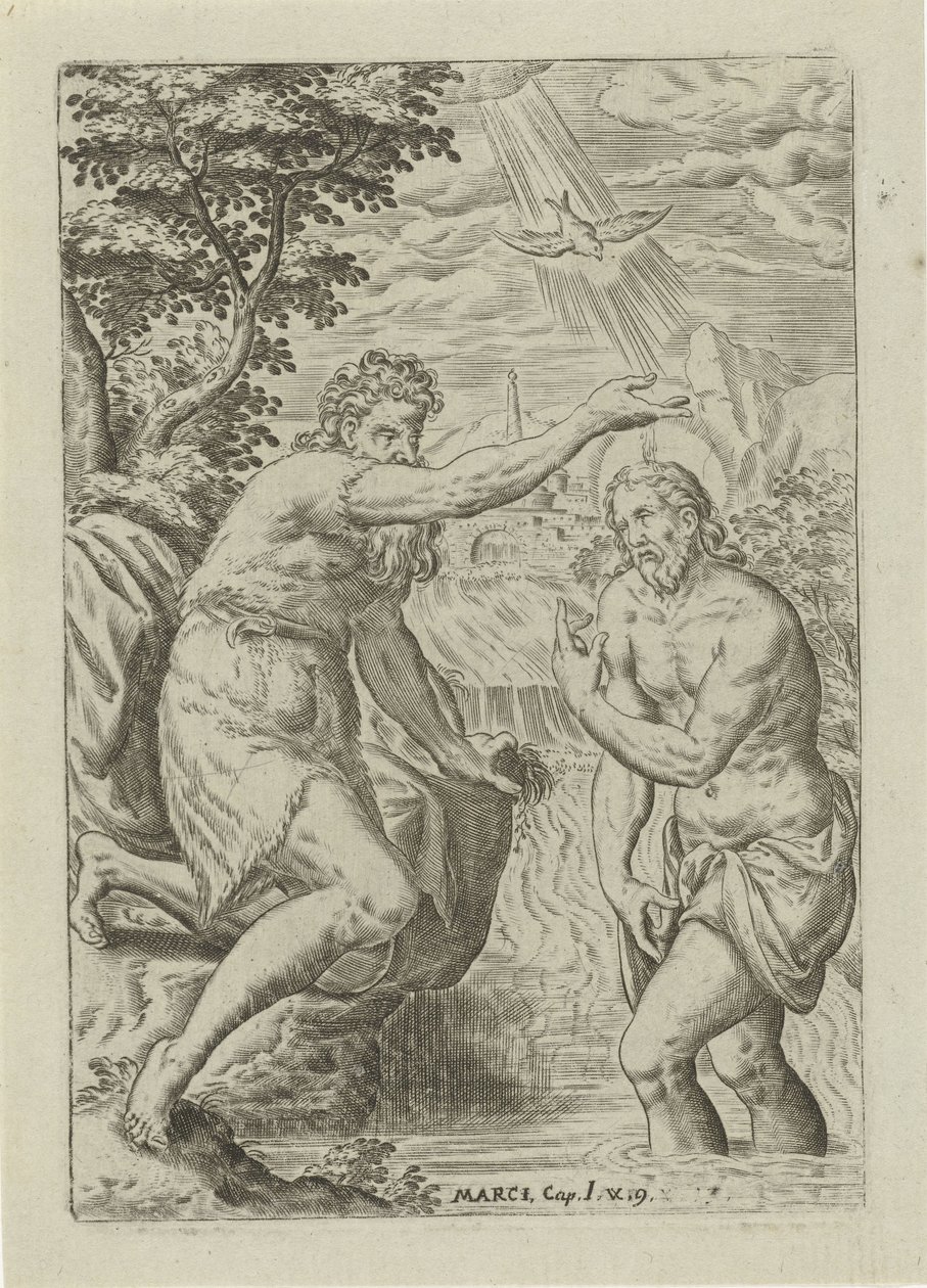 Doop van Christus door Abraham de Bruyn