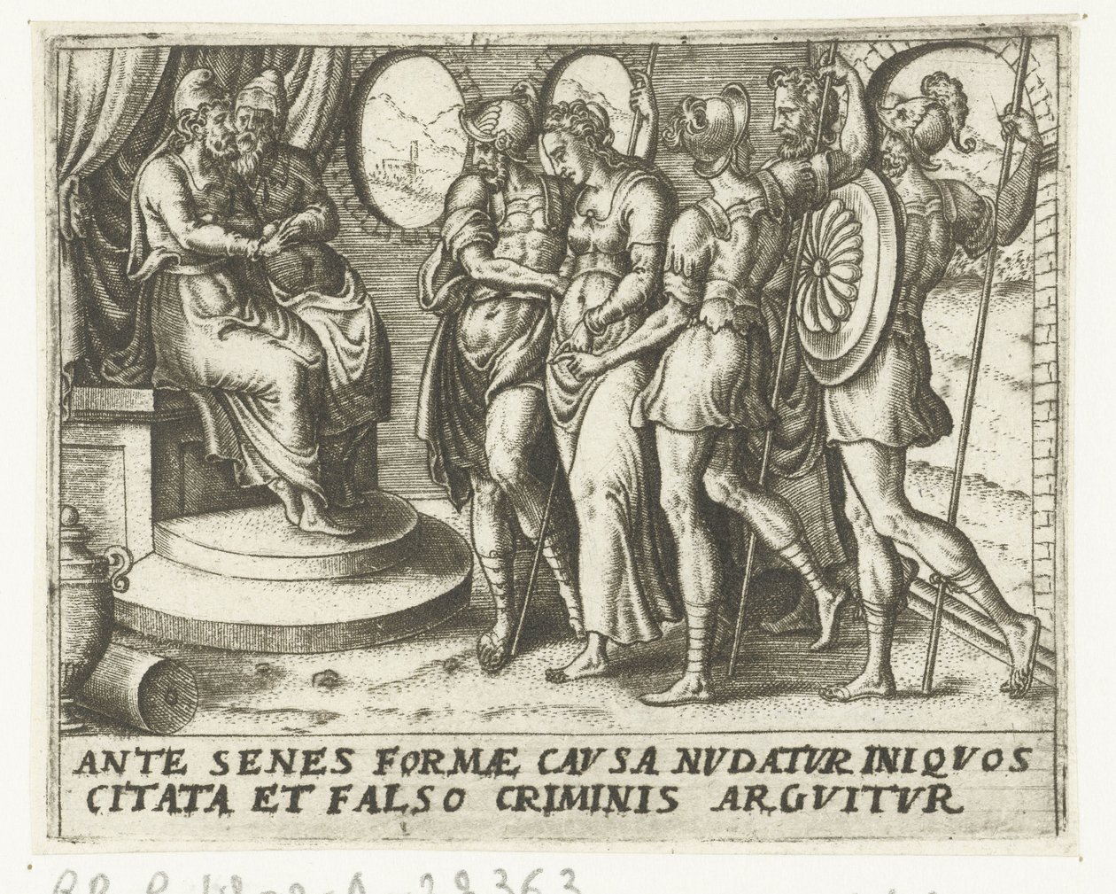 Susanna voor de rechters door Abraham de Bruyn