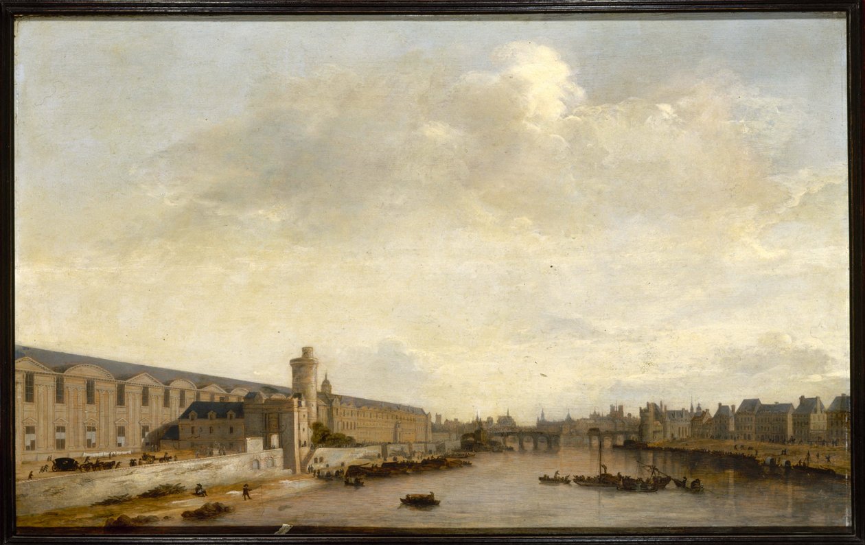 De Grote Galerie van het Louvre, met de Porte Neuve en de Tour de Bois, circa 1640 door Abraham de Verwer