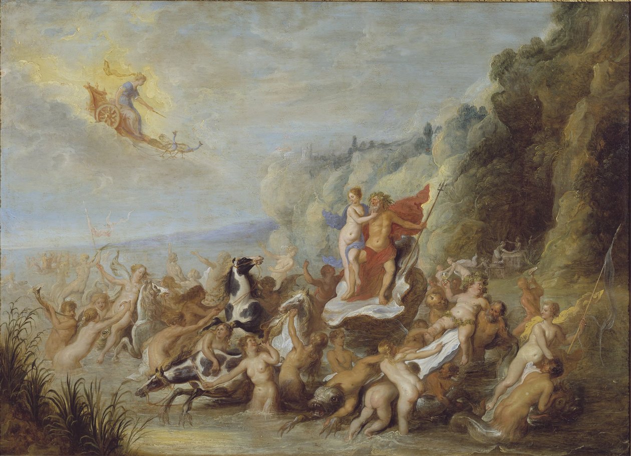 De triomf van Neptunus en Amphitrite door Abraham van Diepenbeeck