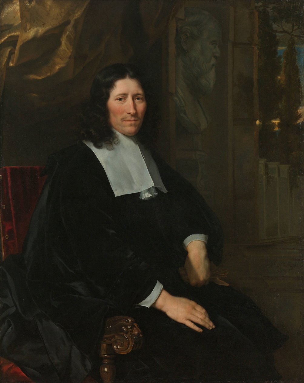 Portret van Pieter de la Court door Abraham van den Tempel