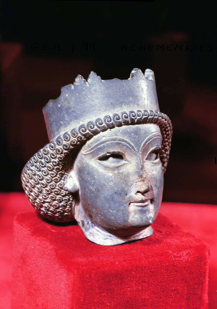Hoofd van een prins, uit Persepolis, 5e-4e eeuw v.Chr. door Achaemenid
