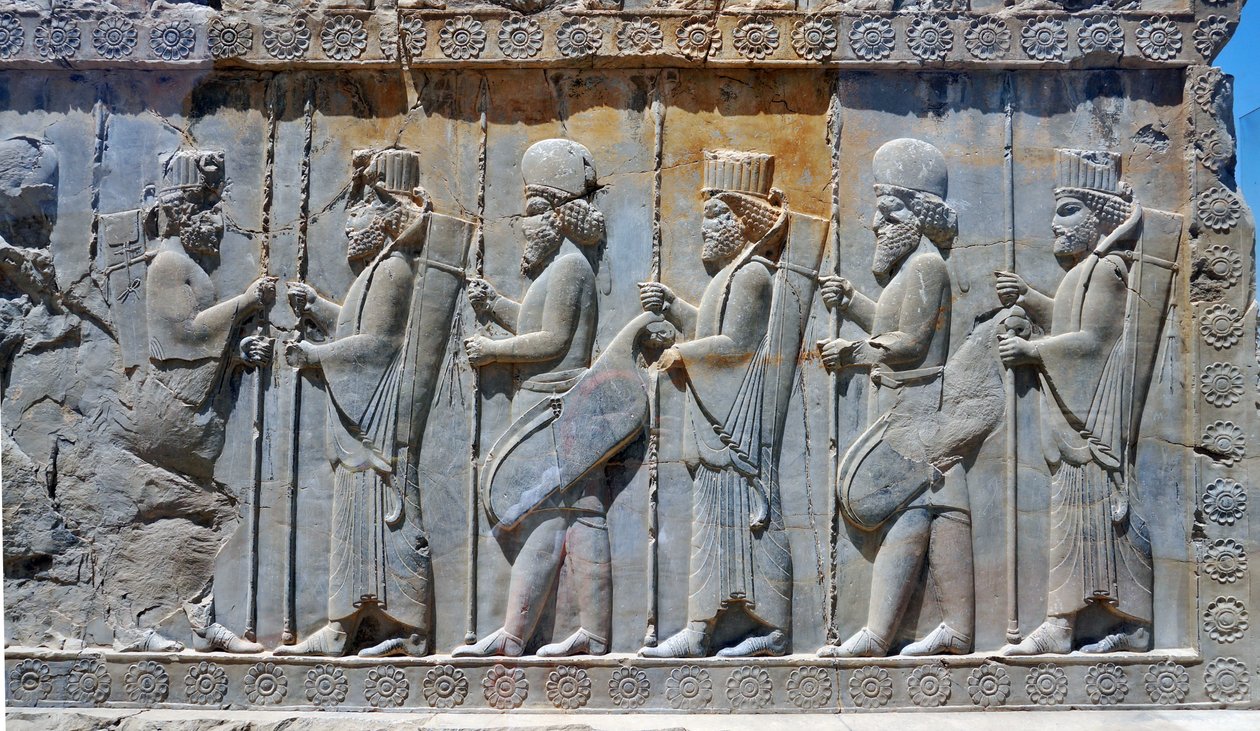 Muurgravure die de Koninklijke Garde afbeeldt, Tachara, Persepolis, ca. 6e-5e eeuw v.Chr. door Achaemenid