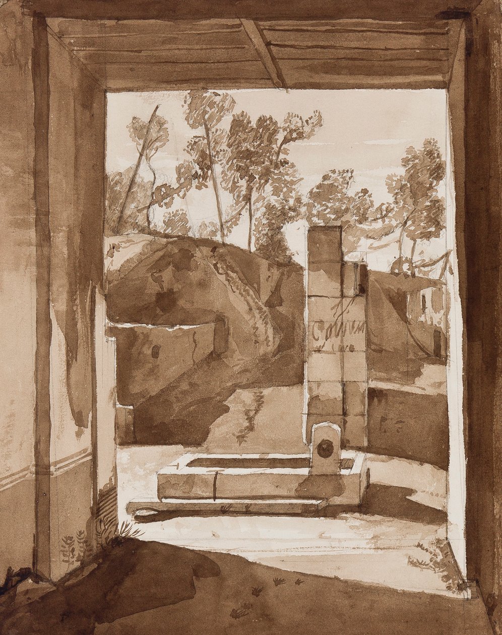 Pompeii, met toevoegingen door een leerling van Borbone door Achille Vianelli