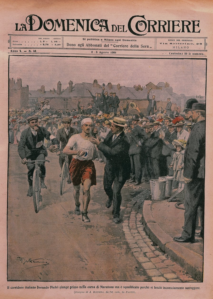 De Olympische Spelen van 1908, voorpagina van 